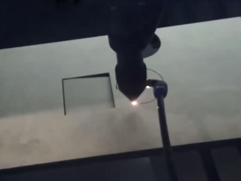 150W CO2 激光切割機 STJ1390 切 18mm MDF板 150W CO2 激光切割機 STJ1390 切 18mm MDF板