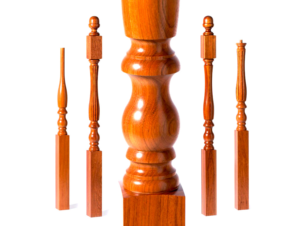 CNC 車床加工木制新立柱