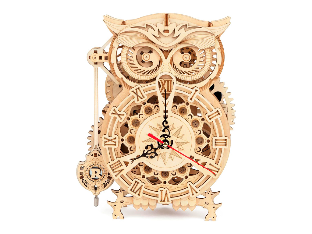 激光切割 3D 木貓頭鷹時(shí)鐘項(xiàng)目