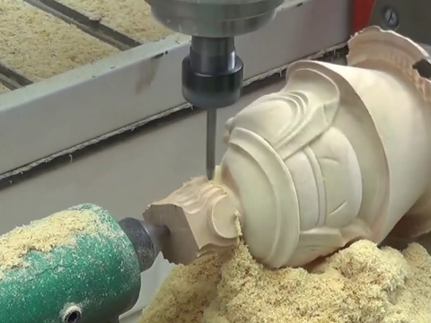 旋轉(zhuǎn)軸 3D 木工數(shù)控雕刻機