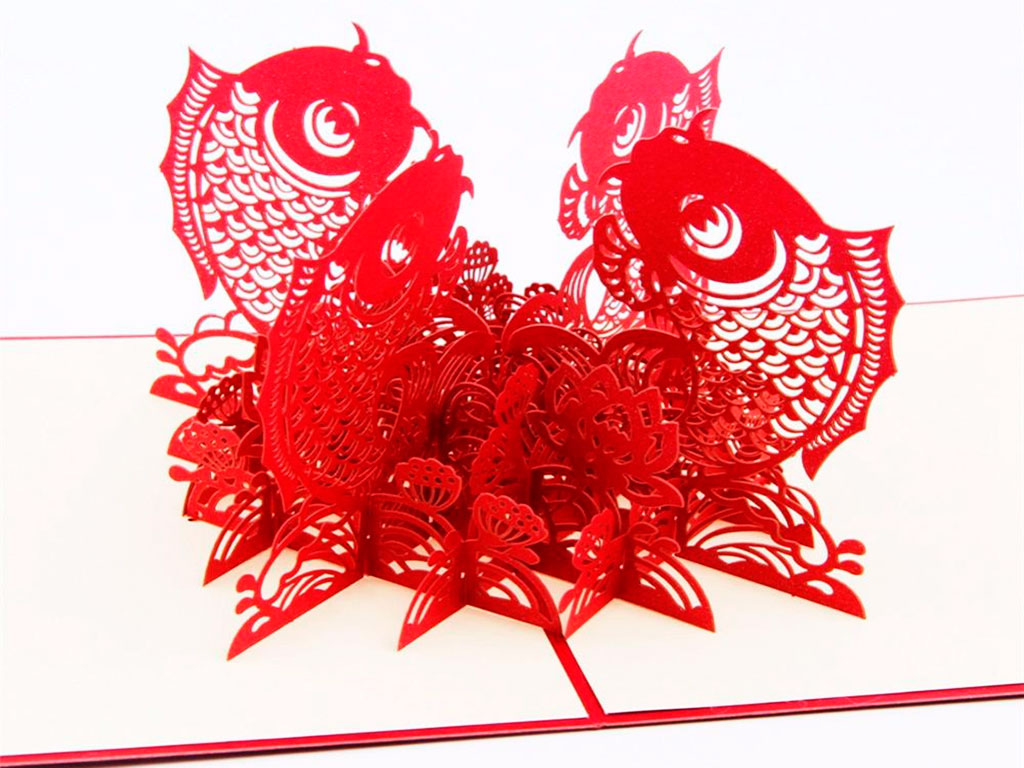 CO2 激光打標(biāo)機(jī) 3D 賀卡剪紙項(xiàng)目