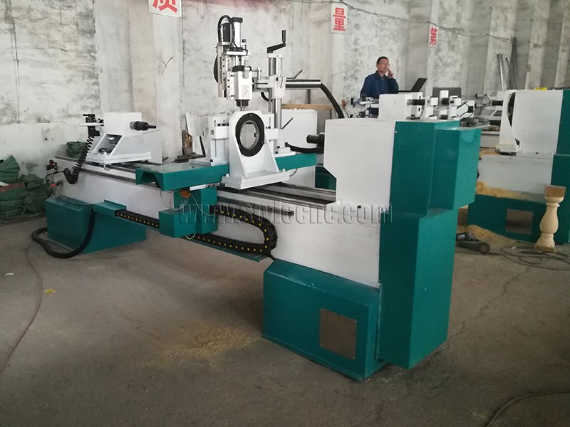 四軸數(shù)控木工車床 3D 車削、銑削、拉削