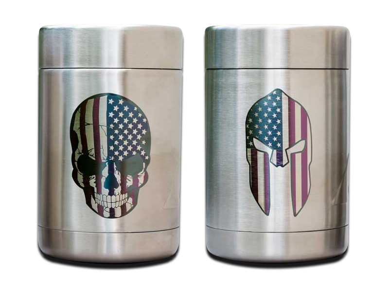 MOPA 激光雕刻不銹鋼馬克杯，帶彩色標(biāo)志