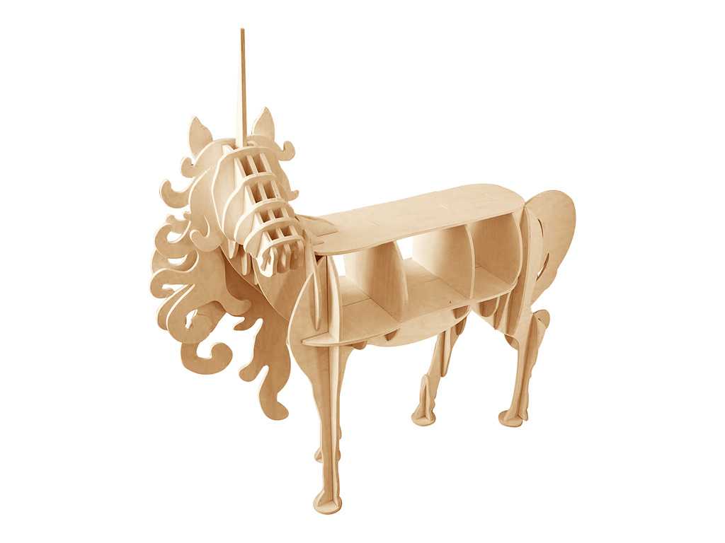 為獨(dú)角獸貨架項(xiàng)目嵌套數(shù)控雕刻機(jī)