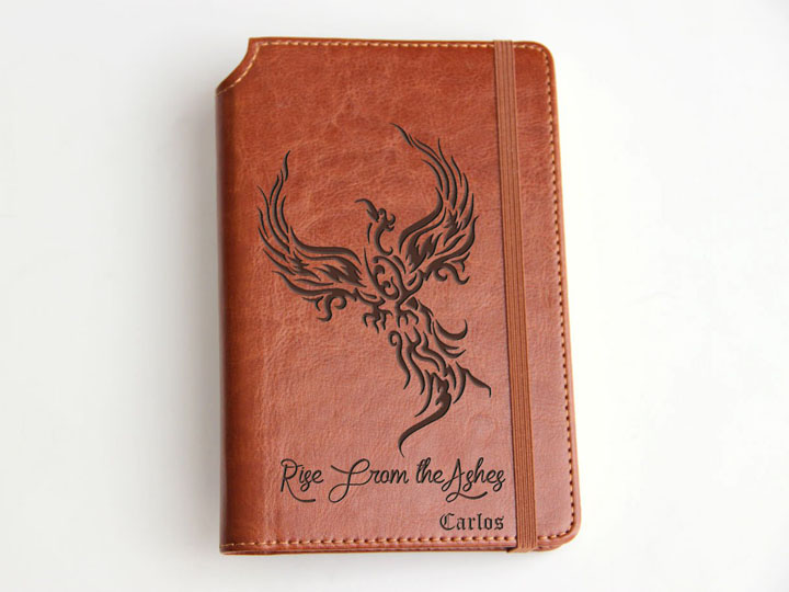 激光雕刻真皮日記本