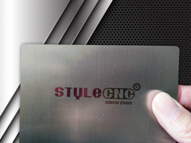 彩色激光雕刻不銹鋼名片